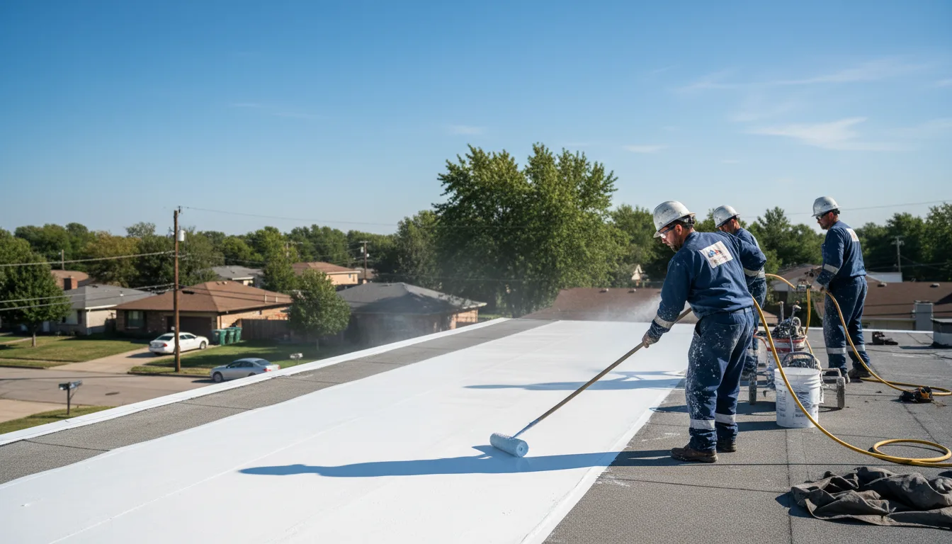 Commercial roof coating in Simpson, IL near me